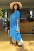 Made in Italy Sahara Star Sack Dress Cerulean